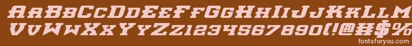 Шрифт Interceptorbei – розовые шрифты на коричневом фоне