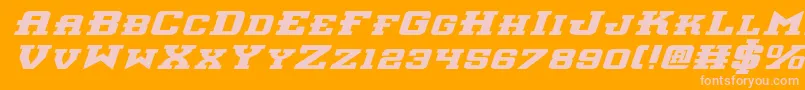 Interceptorbei Font – Pink Fonts on Orange Background
