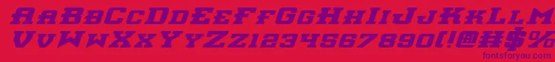 Interceptorbei Font – Purple Fonts on Red Background