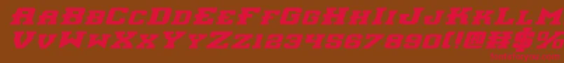 Interceptorbei Font – Red Fonts on Brown Background