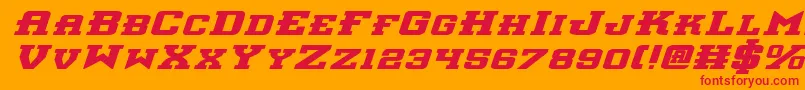 Interceptorbei Font – Red Fonts on Orange Background