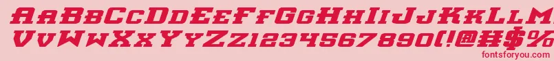 Interceptorbei Font – Red Fonts on Pink Background