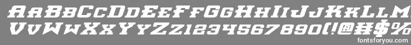 Interceptorbei Font – White Fonts on Gray Background