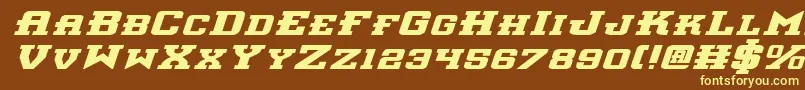 Interceptorbei Font – Yellow Fonts on Brown Background