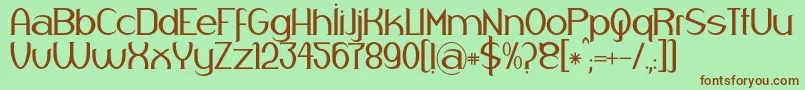 Respingo Font – Brown Fonts on Green Background