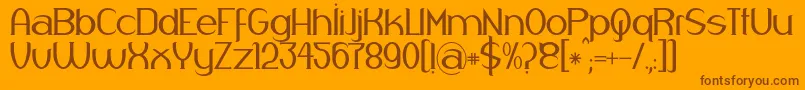 Respingo Font – Brown Fonts on Orange Background