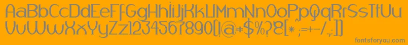 Respingo Font – Gray Fonts on Orange Background