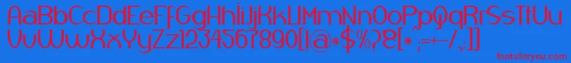 Respingo Font – Red Fonts on Blue Background