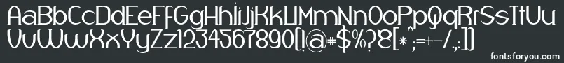 フォントRespingo – 黒い背景に白い文字