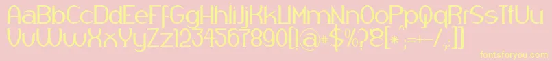 Respingo Font – Yellow Fonts on Pink Background