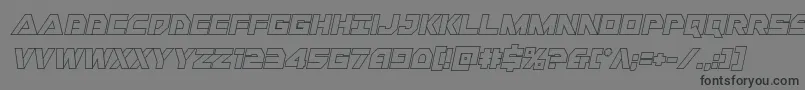 Libertyislandoutital Font – Black Fonts on Gray Background