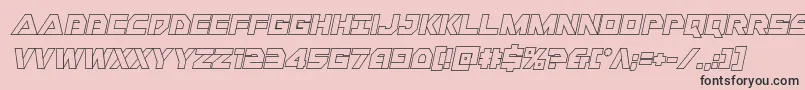 Libertyislandoutital Font – Black Fonts on Pink Background