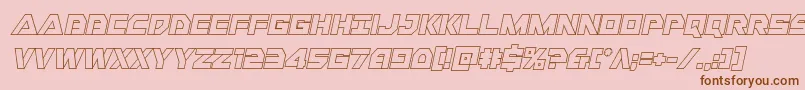 Libertyislandoutital Font – Brown Fonts on Pink Background