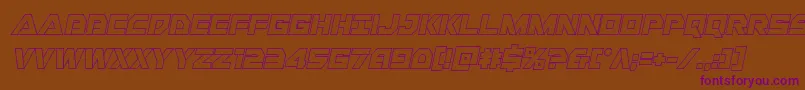 Libertyislandoutital Font – Purple Fonts on Brown Background