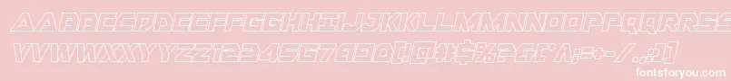Libertyislandoutital Font – White Fonts on Pink Background
