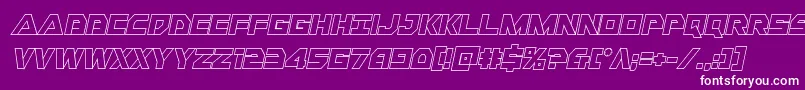 Libertyislandoutital Font – White Fonts on Purple Background