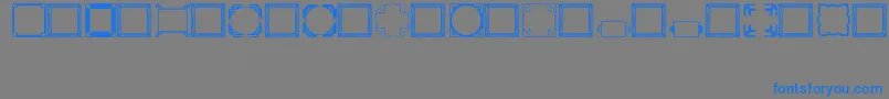 Borders2Regular Font – Blue Fonts on Gray Background