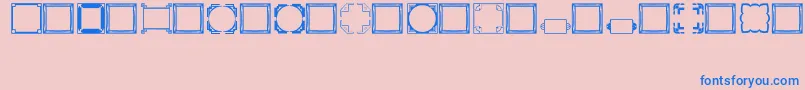 Borders2Regular Font – Blue Fonts on Pink Background