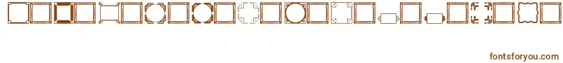 Шрифт Borders2Regular – коричневые шрифты на белом фоне