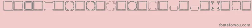 Fonte Borders2Regular – fontes cinzas em um fundo rosa
