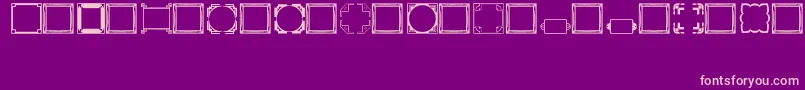 Borders2Regular Font – Pink Fonts on Purple Background