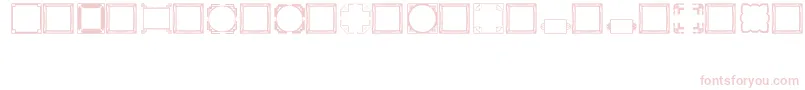 Borders2Regular-Schriftart – Rosa Schriften auf weißem Hintergrund