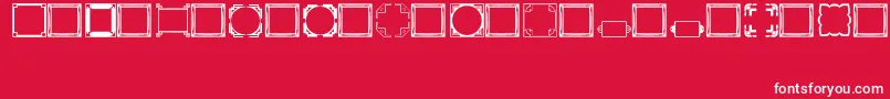 Borders2Regular Font – White Fonts on Red Background