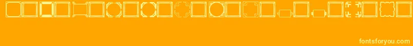 Borders2Regular Font – Yellow Fonts on Orange Background