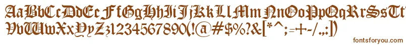 OldEnglishGothic Font – Brown Fonts on White Background