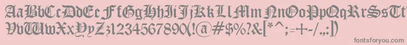 OldEnglishGothic Font – Gray Fonts on Pink Background