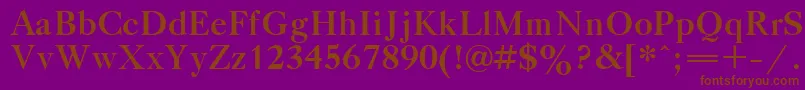 フォントTitleBold – 紫色の背景に茶色のフォント