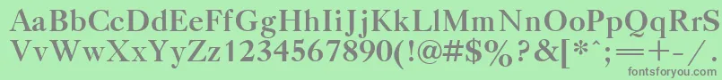 フォントTitleBold – 緑の背景に灰色の文字