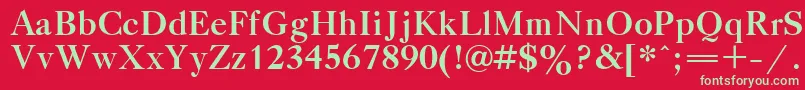 TitleBold Font – Green Fonts on Red Background