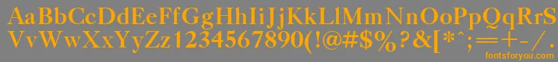 TitleBold Font – Orange Fonts on Gray Background