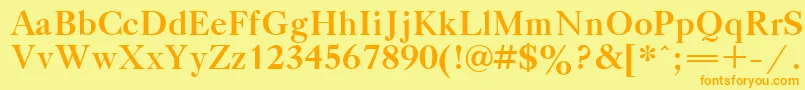 TitleBold Font – Orange Fonts on Yellow Background