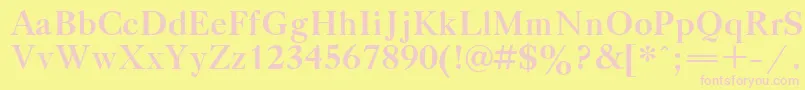 TitleBold Font – Pink Fonts on Yellow Background