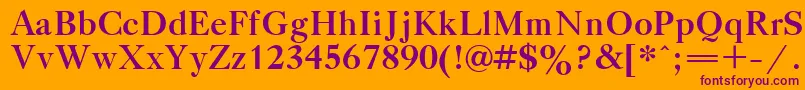 TitleBold Font – Purple Fonts on Orange Background