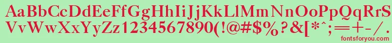 Шрифт TitleBold – красные шрифты на зелёном фоне