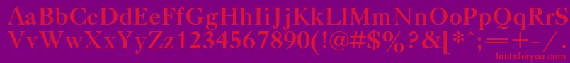 TitleBold Font – Red Fonts on Purple Background