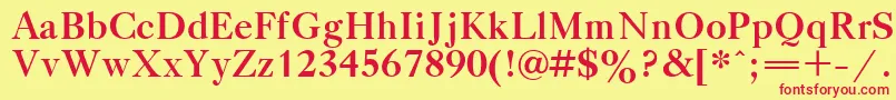 TitleBold Font – Red Fonts on Yellow Background