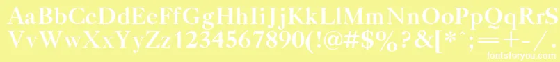 TitleBold Font – White Fonts on Yellow Background