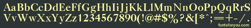 フォントTitleBold – 黒い背景に黄色の文字