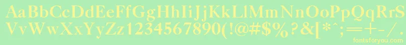 TitleBold Font – Yellow Fonts on Green Background