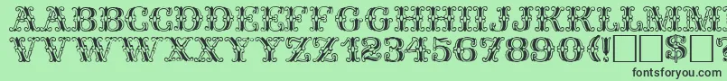 FantasiaPlain Font – Black Fonts on Green Background