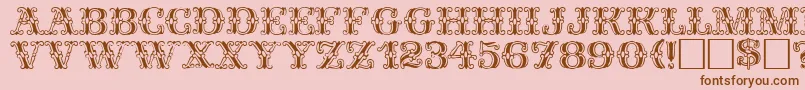 FantasiaPlain Font – Brown Fonts on Pink Background