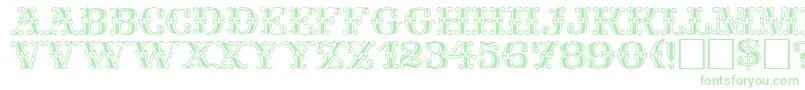 FantasiaPlain Font – Green Fonts on White Background