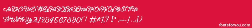 フォントBirthOfTheFurious – 赤い背景に白い文字