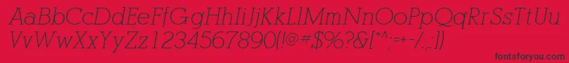 PogoSsiItalic Font – Black Fonts on Red Background