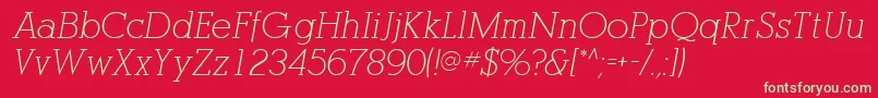 PogoSsiItalic Font – Green Fonts on Red Background