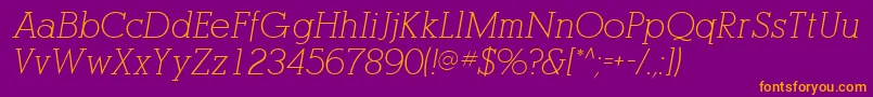 PogoSsiItalic Font – Orange Fonts on Purple Background